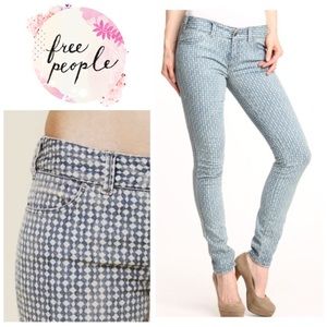 Free People Millennial Distressed Diamond jeans